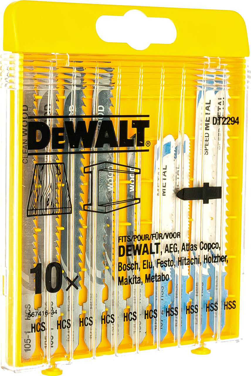 Пилки для лобзика по металлу/дереву DEWALT DT2294, 10 шт. DT2294-QZ